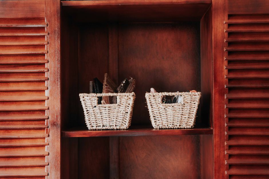 Panier de rangement tressé en fibres naturelles